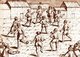 Indonesia: A communal game of 'takraw' as oberved by Dutch travellers in the Moluccas in 1599.