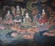 China: A Group of Four Bodhisattvas. Mural, Mogao Caves, Dunhuang, Gansu Province.