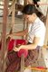 Thailand: A weaver of the 12th District Tai Dam Weaving Group, Ban Na Pa Nat Tai Dam Cultural Village, Loei Province